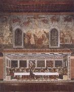 Francesco del Castagno Last supper and above resurrection Spain oil painting artist